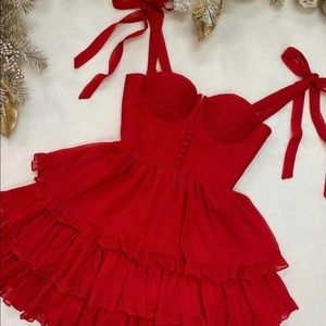 ♥️ Red Adeirlina Bonjour Dress With Tags♥️